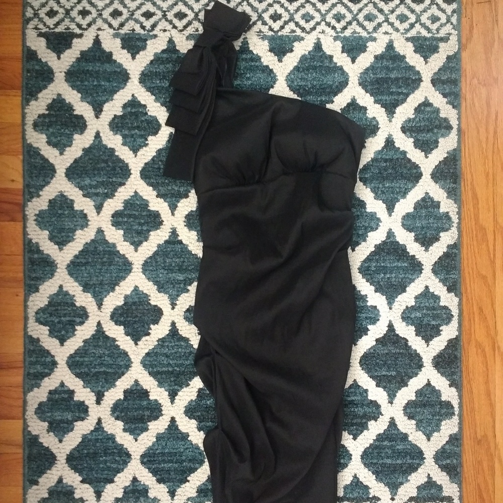 Cute Rouched Little Black Dress